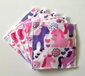 5-Pack Large Washable Wipes: Pink Unicorns