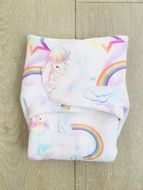 25% OFF! Mums Sew Crazy Stretchy Hemp Preflat NB: Pastel Unicorns