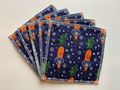 NEW! 5-Pack Large Washable Wipes: Carrots (Navy)