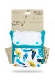 Petit Lulu Minimal EC Nappy: Turquoise Feathers