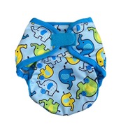 60% OFF! Ecopipo Onesize Wrap: Blue Elephants (blue trim)