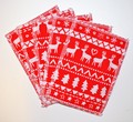 5-Pack Medium Washable Wipes: Nordic Christmas